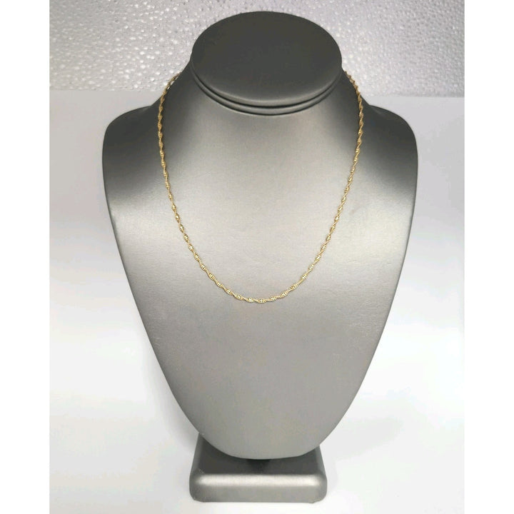 14k Yellow Gold Rope Chain Necklace 18"