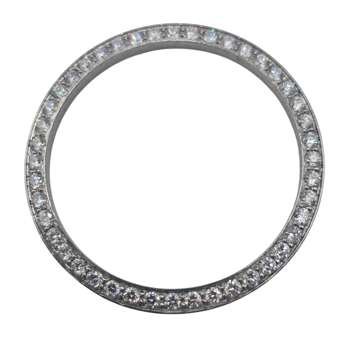 36mm Aftermarket Lab Diamond Bezel Stainless Steel 1-Row