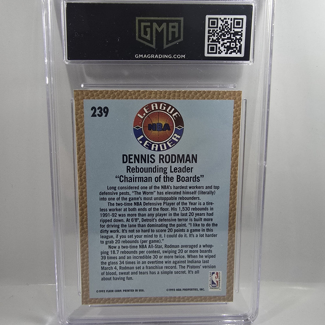 1992 Fleer #239 Dennis Rodman GMA NM-MT+ 8.5 LEAGUE LEADER