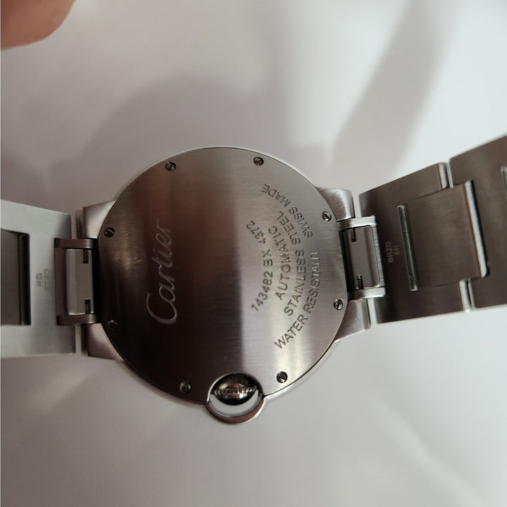 Cartier Ballon Bleu 36MM Automatic Diamond Bezel Watch