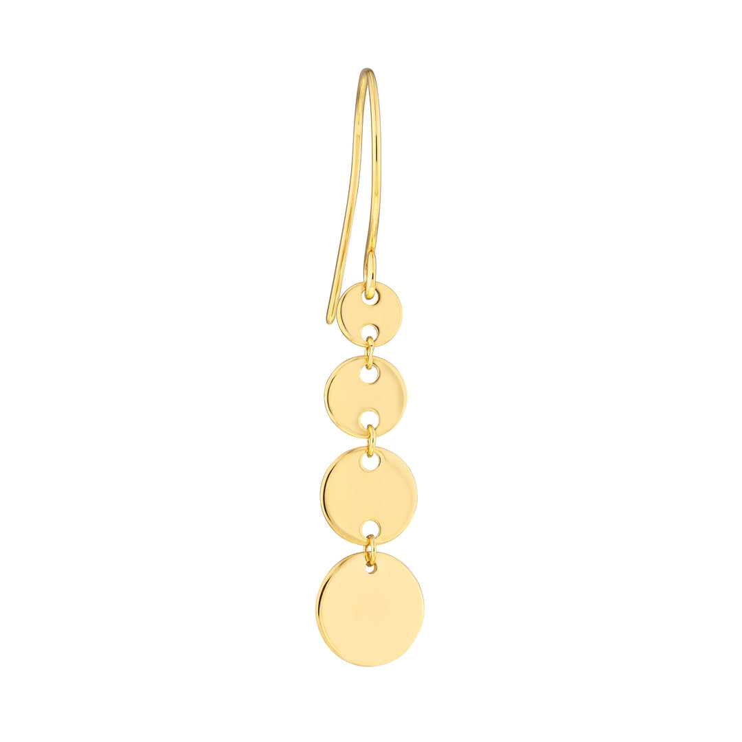 Graduated Disc Dangle Earrings