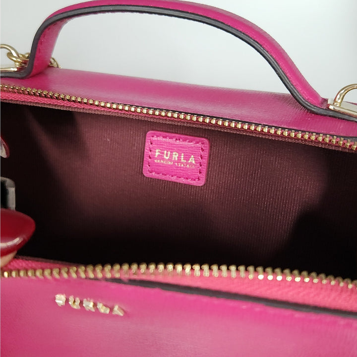 FURLA Mini Shoulder Bag Purple Pink Small Crossbody