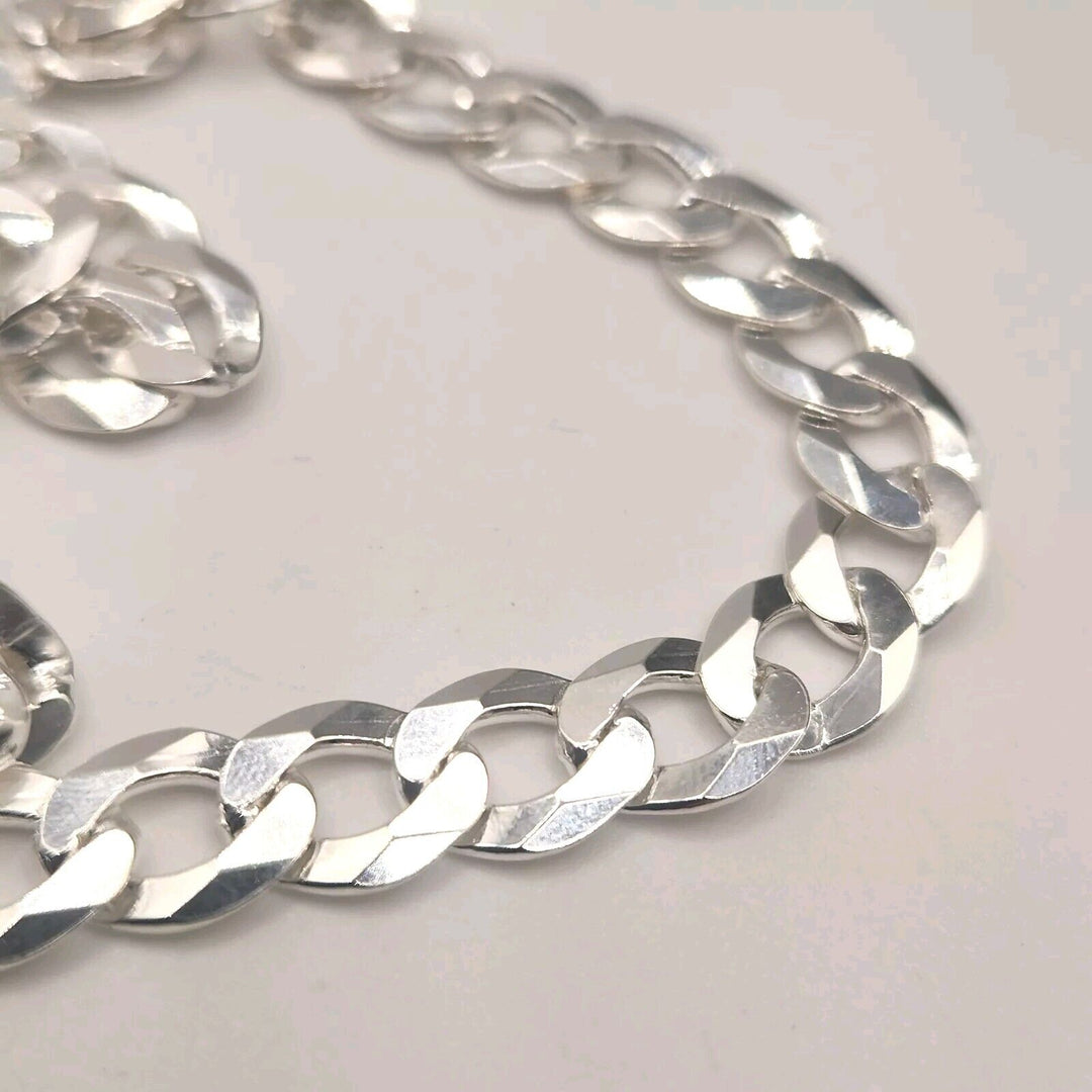 925 sterling silver cuban necklace 28" B