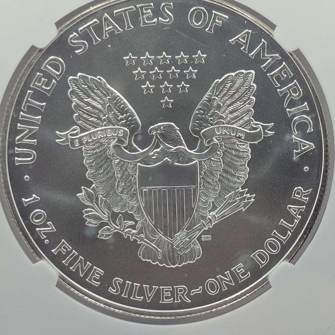 1999 American Silver Eagle, 1 Oz Fine .999 Silver USA Uncirculated $1 NGC MS69