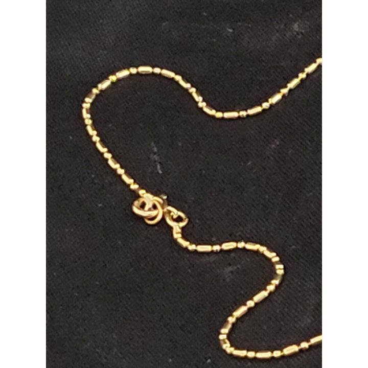 14k Gold Dot Chain Necklace 16in With 1.7g Of Gold