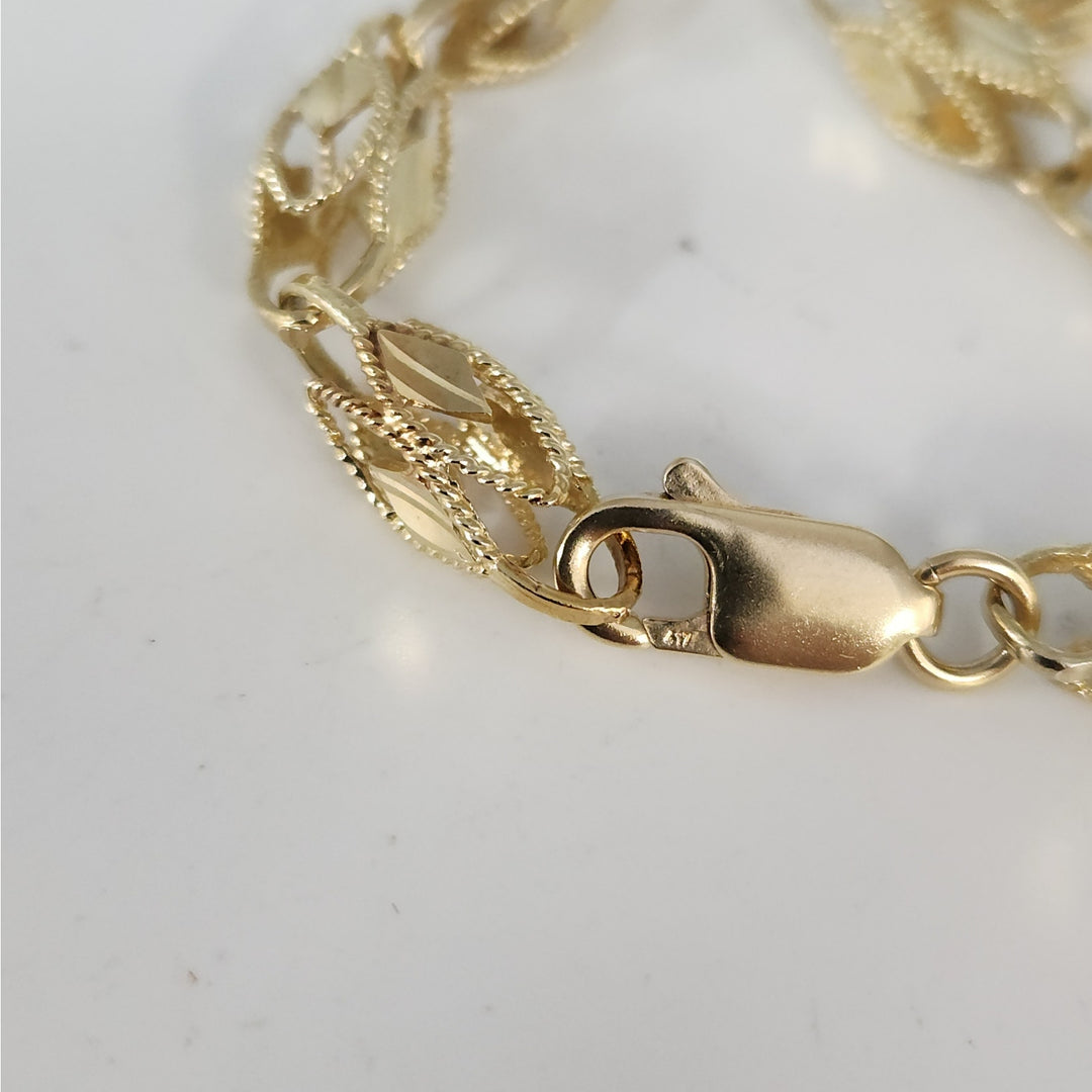10k Yellow Gold Fancy Turkish Diamond Cut Vintage Chain Necklace 28"