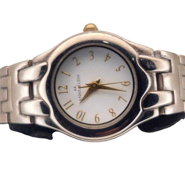 Anne Klein AK Women's Two-Tone Stainless Steel White Dial Link Quartz Watch