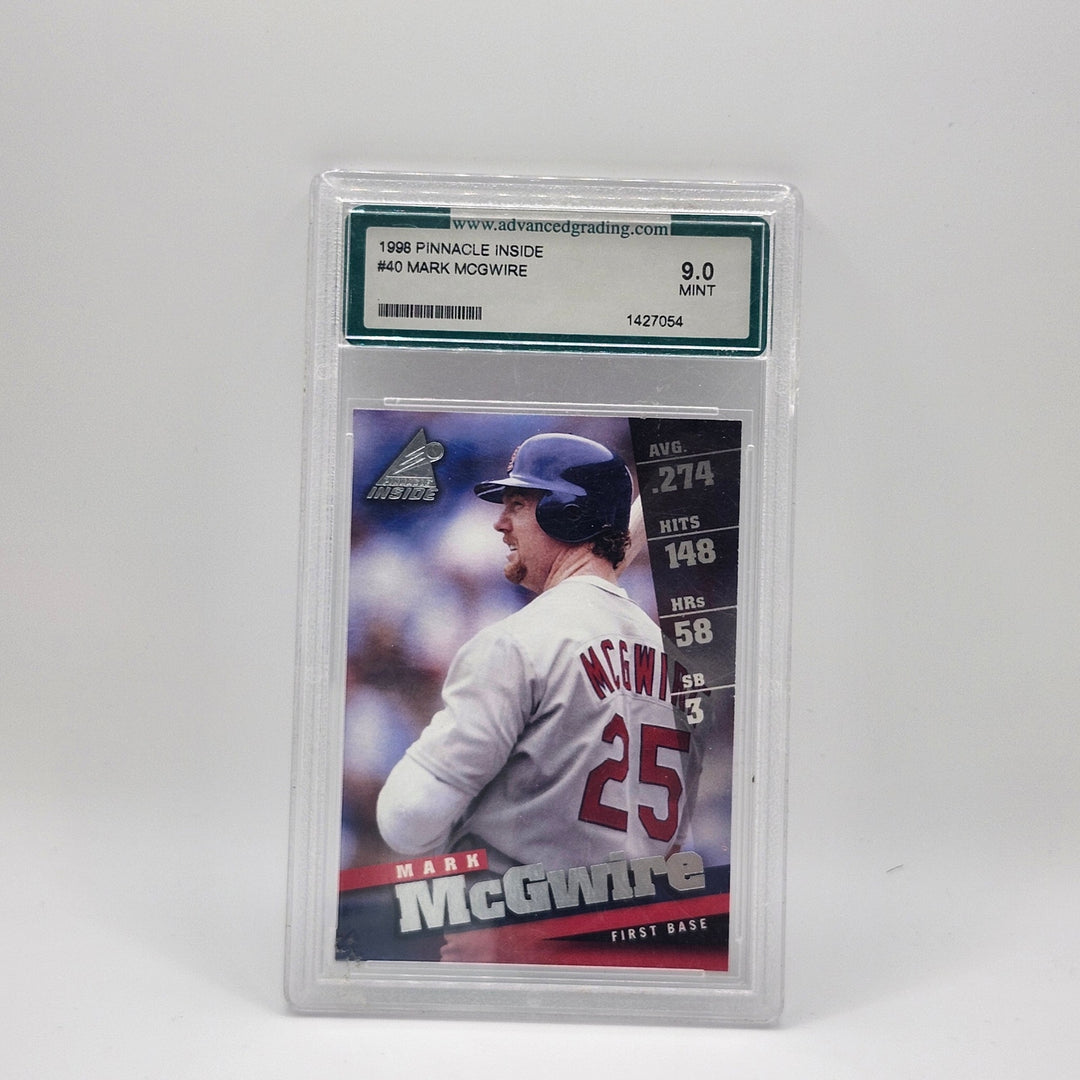 1998 Pinnacle Inside Mark McGwire #40 AGS 9.0 Mint Graded Cardinals Baseball Card