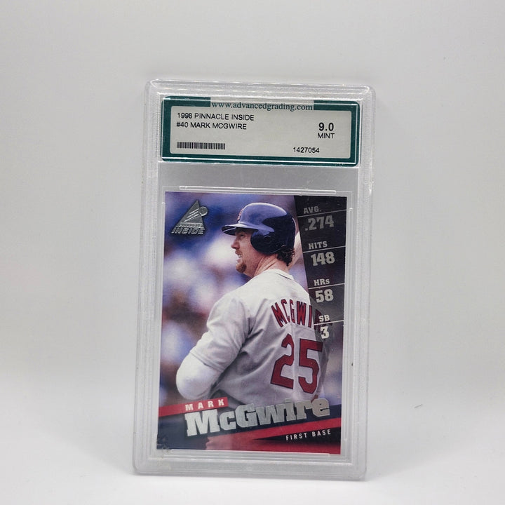 1998 Pinnacle Inside Mark McGwire #40 AGS 9.0 Mint Graded Cardinals Baseball Card