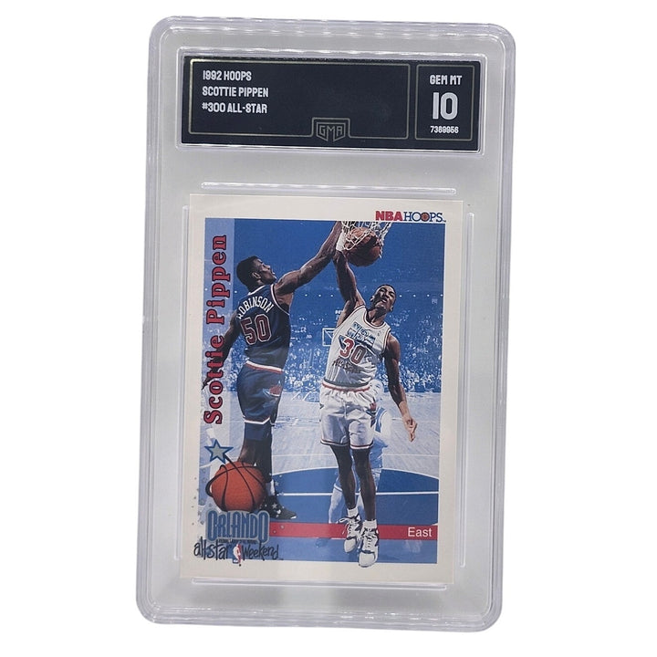 1992 NBA Hoops Scottie Pippen All-Star #300 GMA 10 Gem Mint Chicago Bulls Card!!