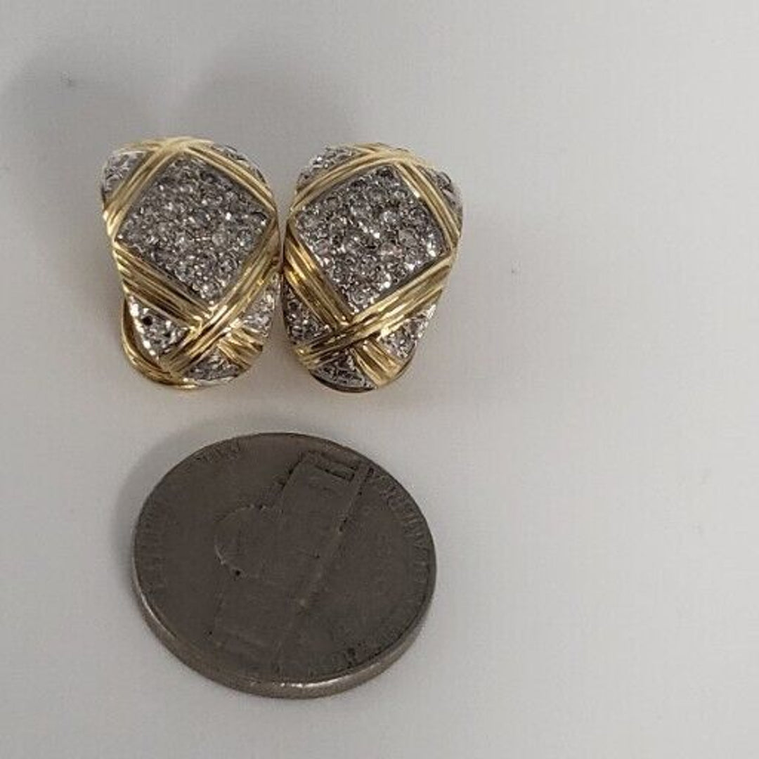 Beautiful Art 14k Diamond Yellow-White Gold Earrings With 10.7g Of Gold