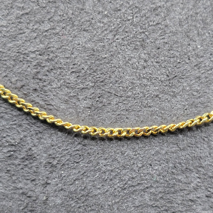 8K Yellow Gold Twisted Link Chain Necklace 18” – 2.5 Grams