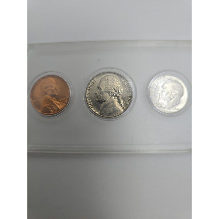 1964 Birth Year Set, Lot Of 5 coins, 90% Silver half dollar, quarter & dime #2