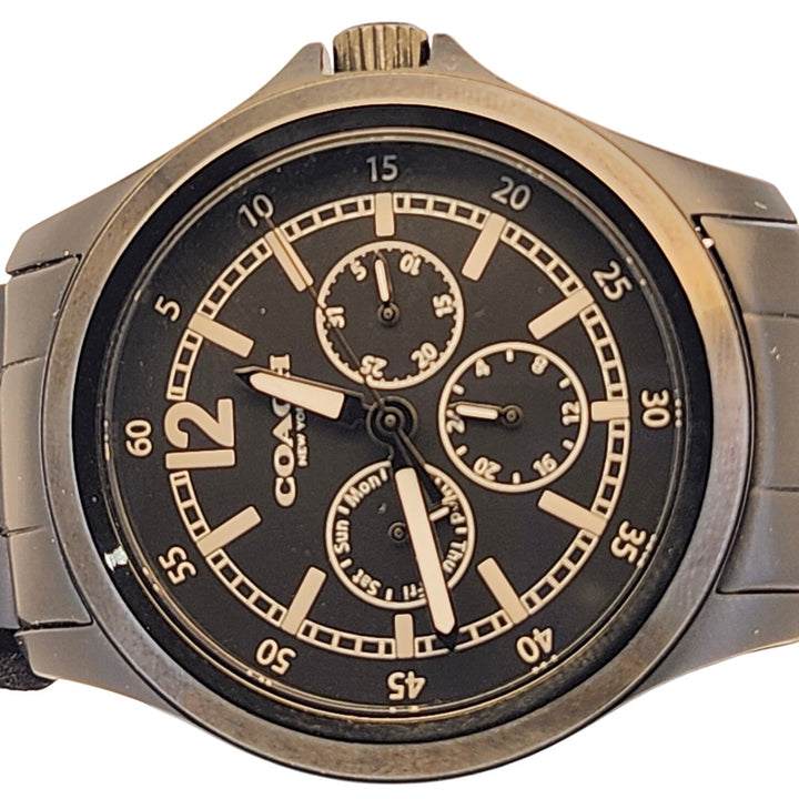 Coach Black Chronograph Watch All Stainless Steel Model CA.94.2.34.1011