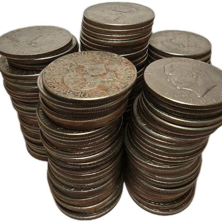 Lot Of 138 - 1971 - 1978 Circulated Condition Mixed Date Eisenhower Ike Dollars