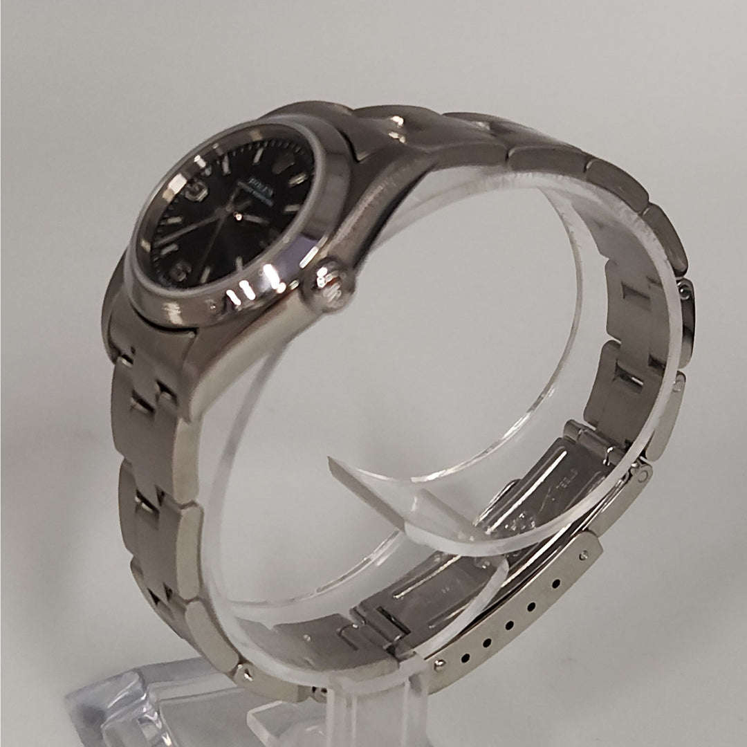 Rolex Oyster Perpetual Stainless steel with black explorer Dial, Model: 76080