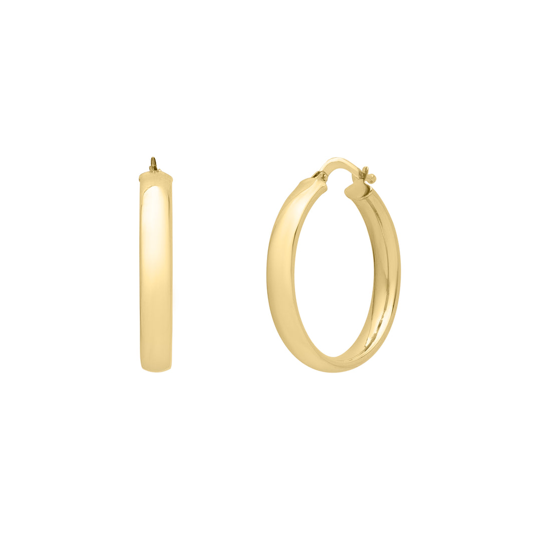 14K Small Wedding Band Hoops