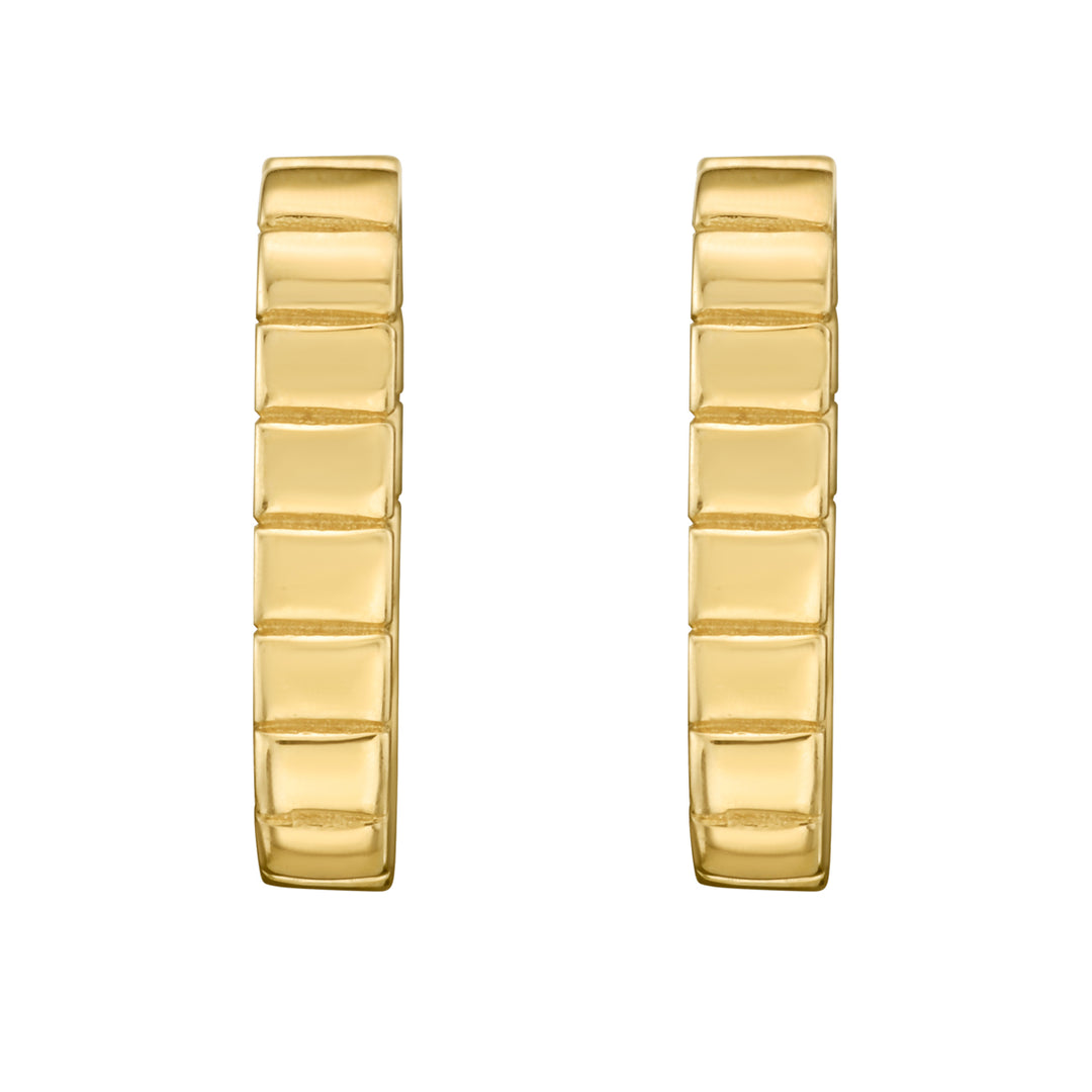 14K Gold Polished Oval Hoops