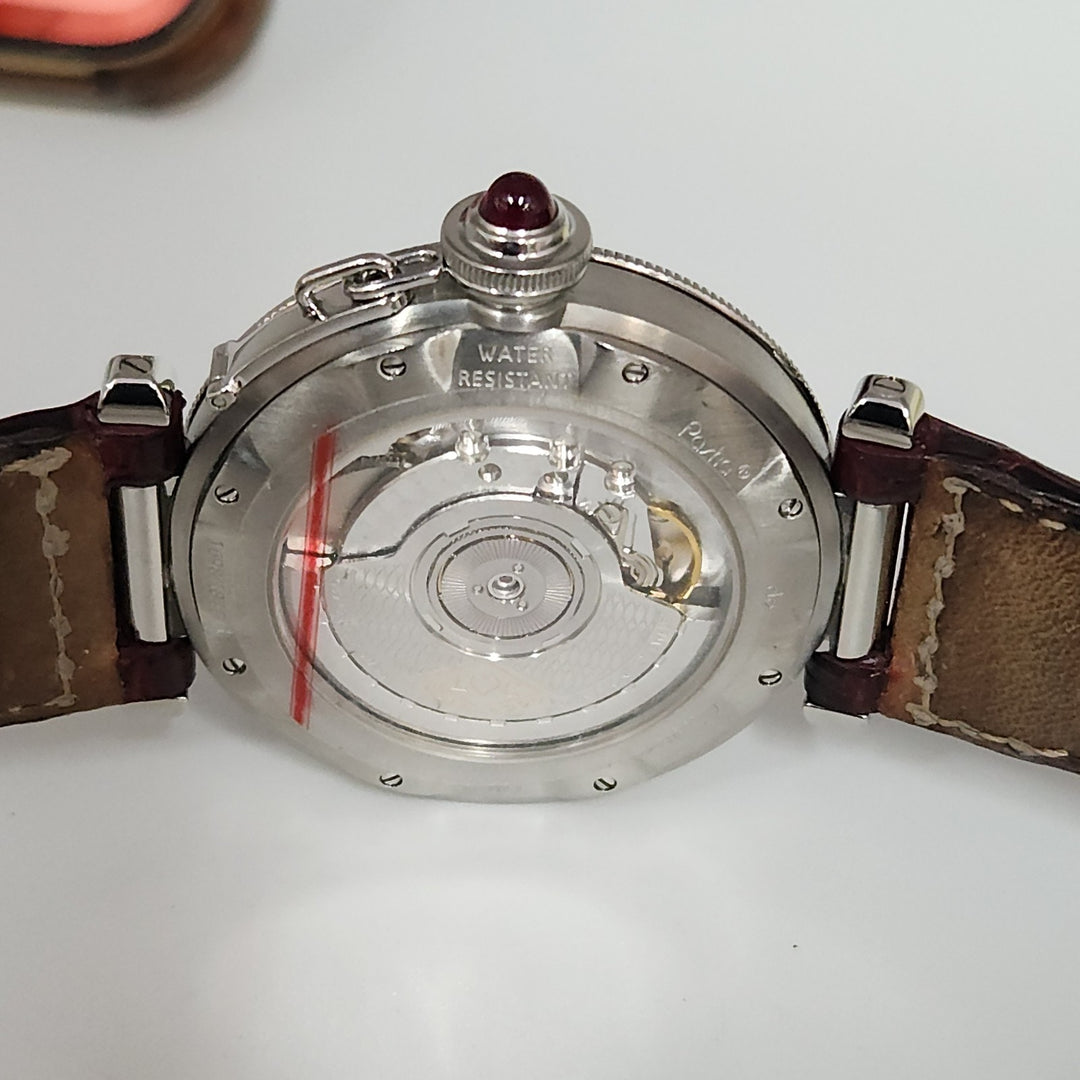 Cartier Pasha Limited 1997 150th Anniversary Automatic Red Cabochon Stainless...