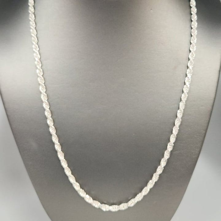 925 Sterling Silver Rope Chain Necklace 22",  3.9 mm, 27 g