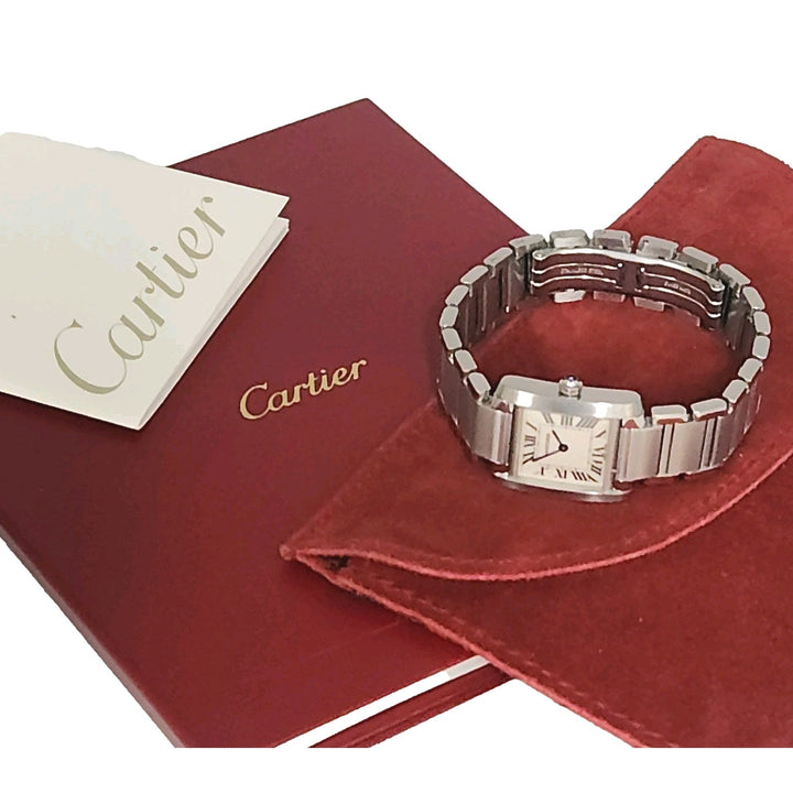 Beautiful Cartier Tank Francaise SM 2384 Quartz Women's Watch