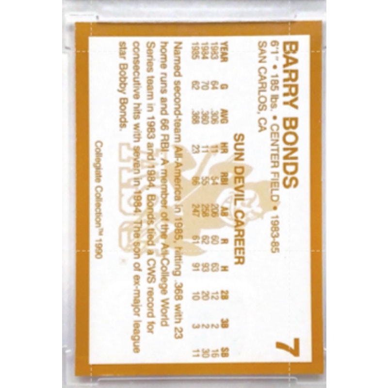 1990 Topps #7 Barry Bonds GEM-MT 10