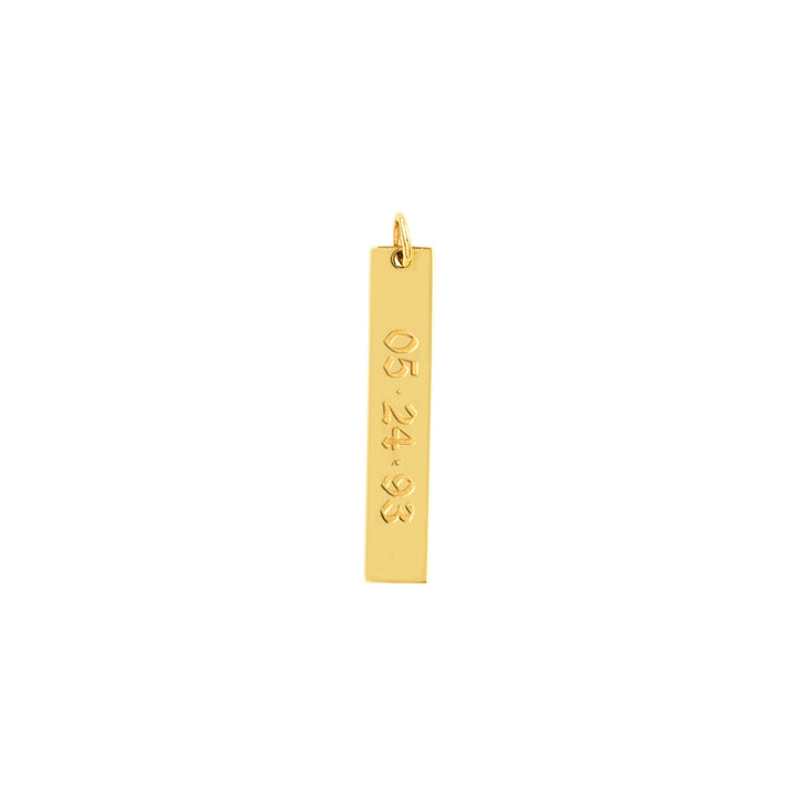 Medium Vertical Bar Engravable Charm