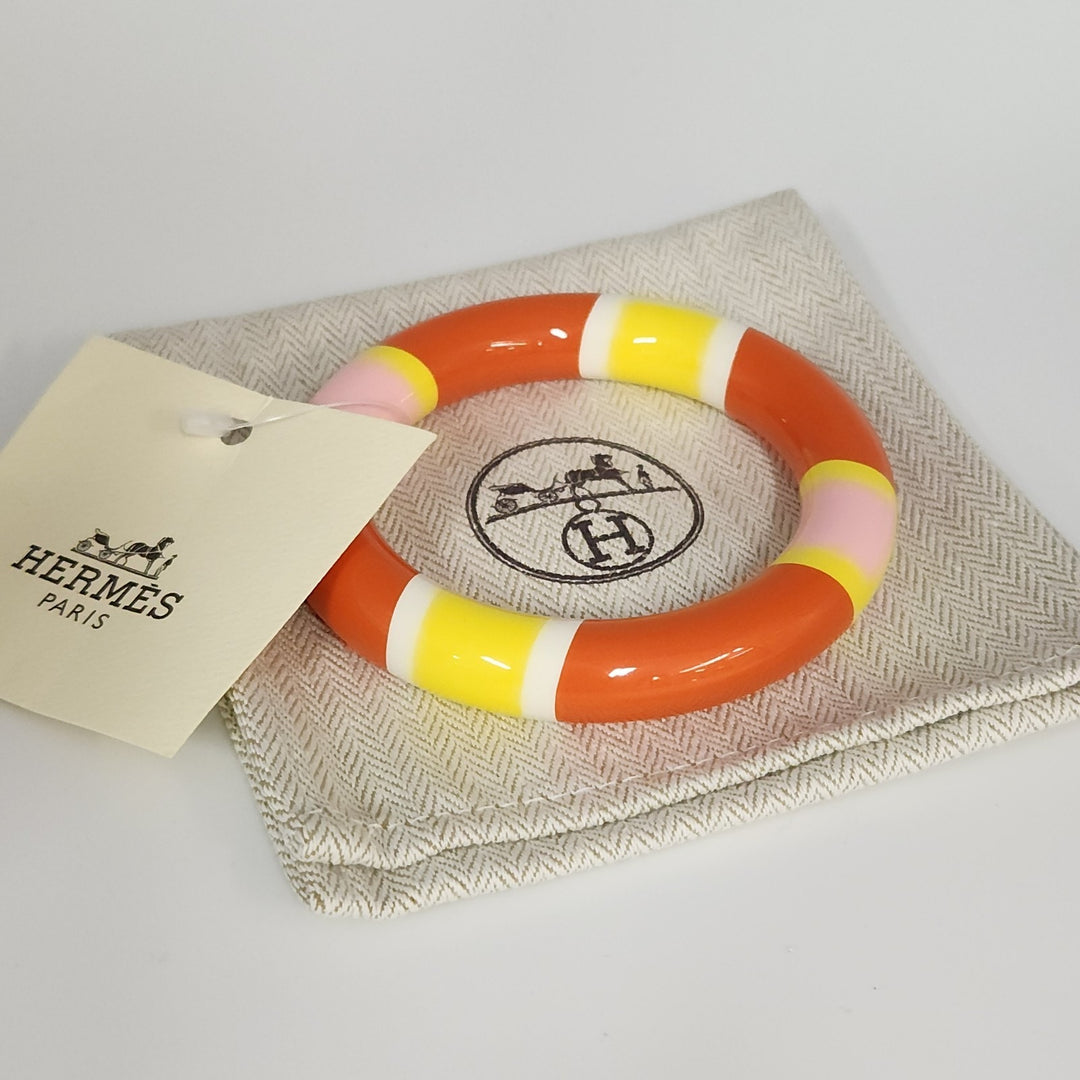 New Hermes H Equipe Bangle GM Bracelet Sunset Color Size T2