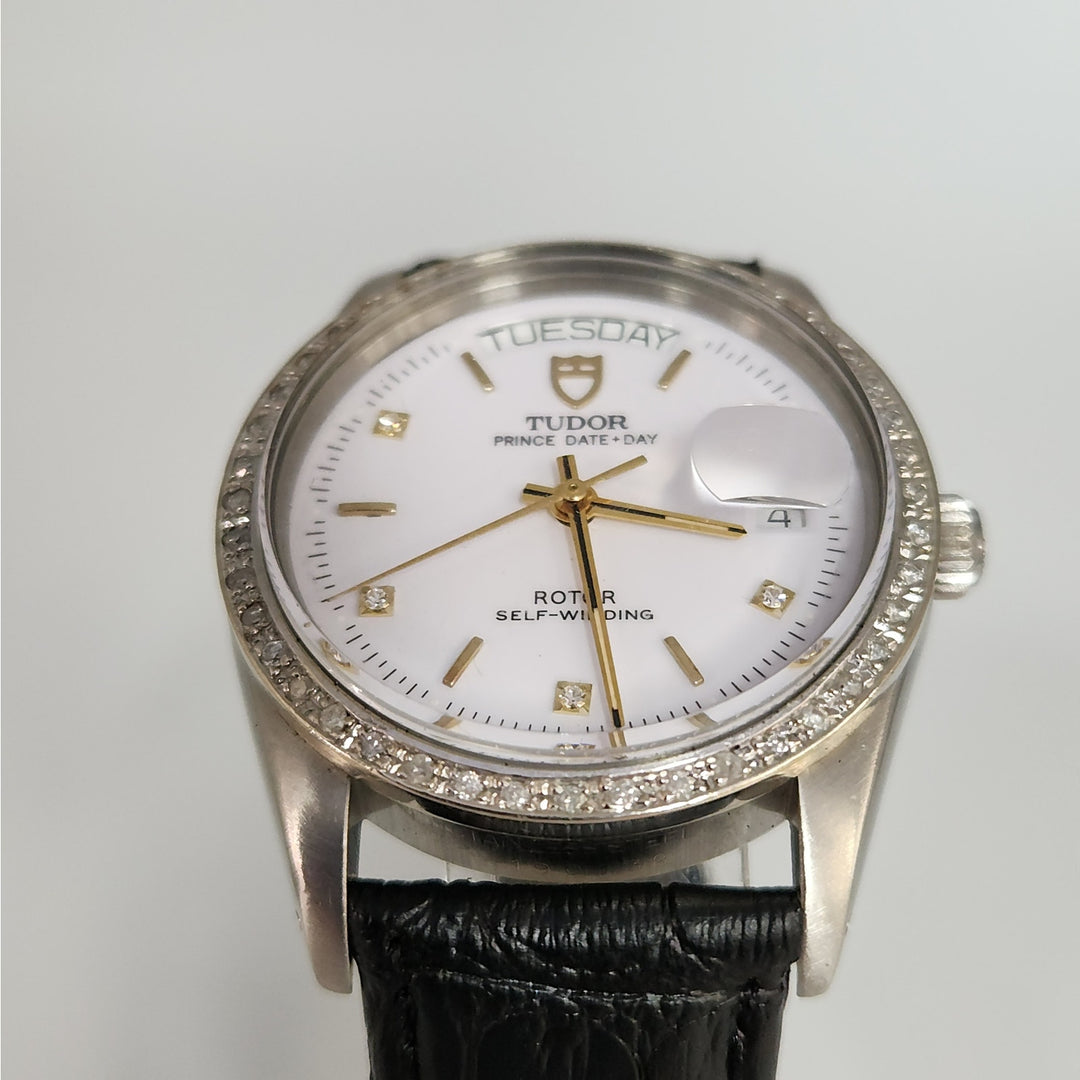 Vintage Tudor Prince Date+Day Ref.94613 Automatic Diamond Dial & Bezel Watch