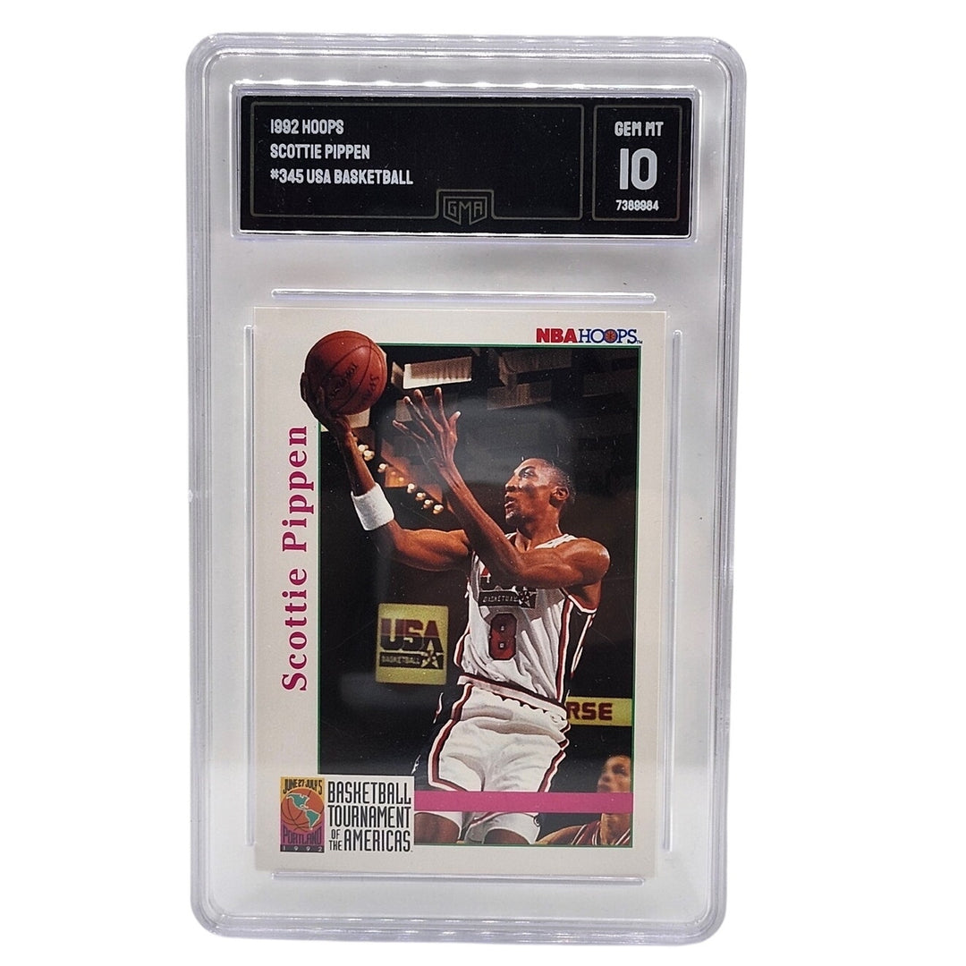 1992 Hoops Scottie Pippen #345 USA Basketball GMA 10 Gem Mint (