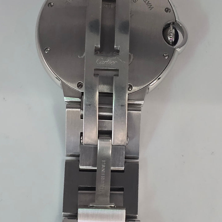Cartier Ballon Bleu 36mm Automatic Diamond Bezel Steel Watch