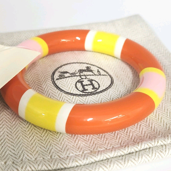 New Hermes H Equipe Bangle GM Bracelet Sunset Color Size T2