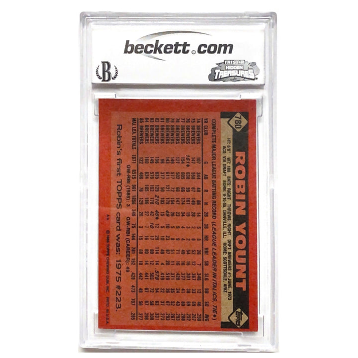 1986 #780 Topps Robin Yount BCCG 9 Near Mint or better