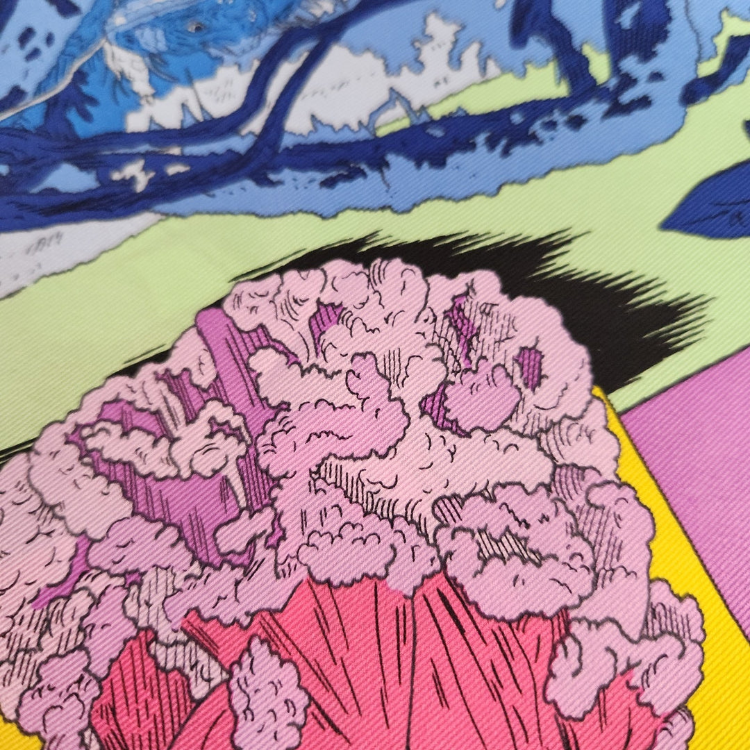 New Hermes Silk Scarf 70cm 100% Silk Blue/Rose Color