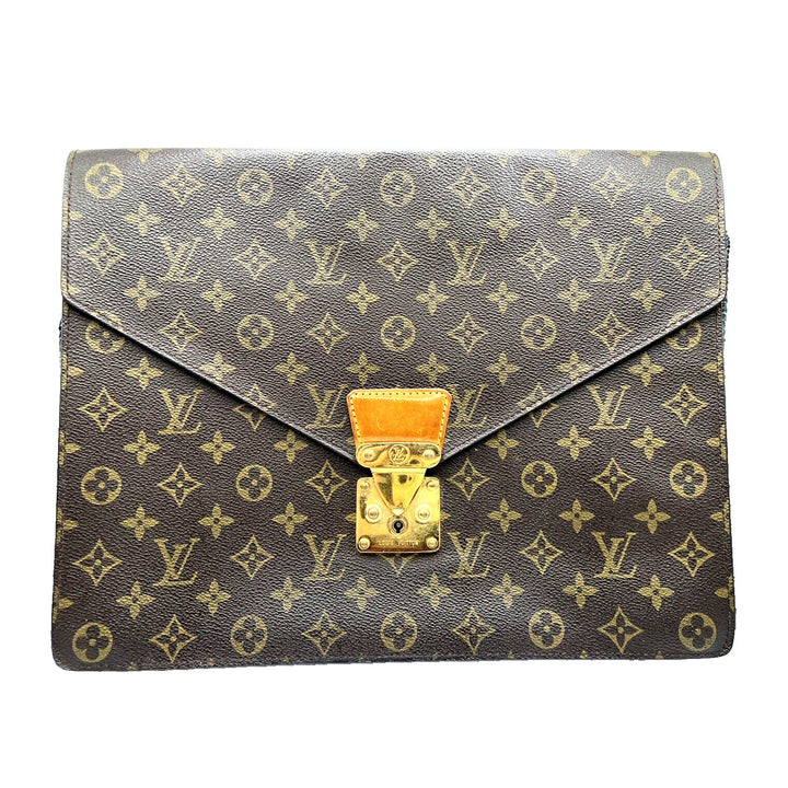 Louis Vuitton Porte-Documents Briefcase/Document Case One Size Brown Canvas