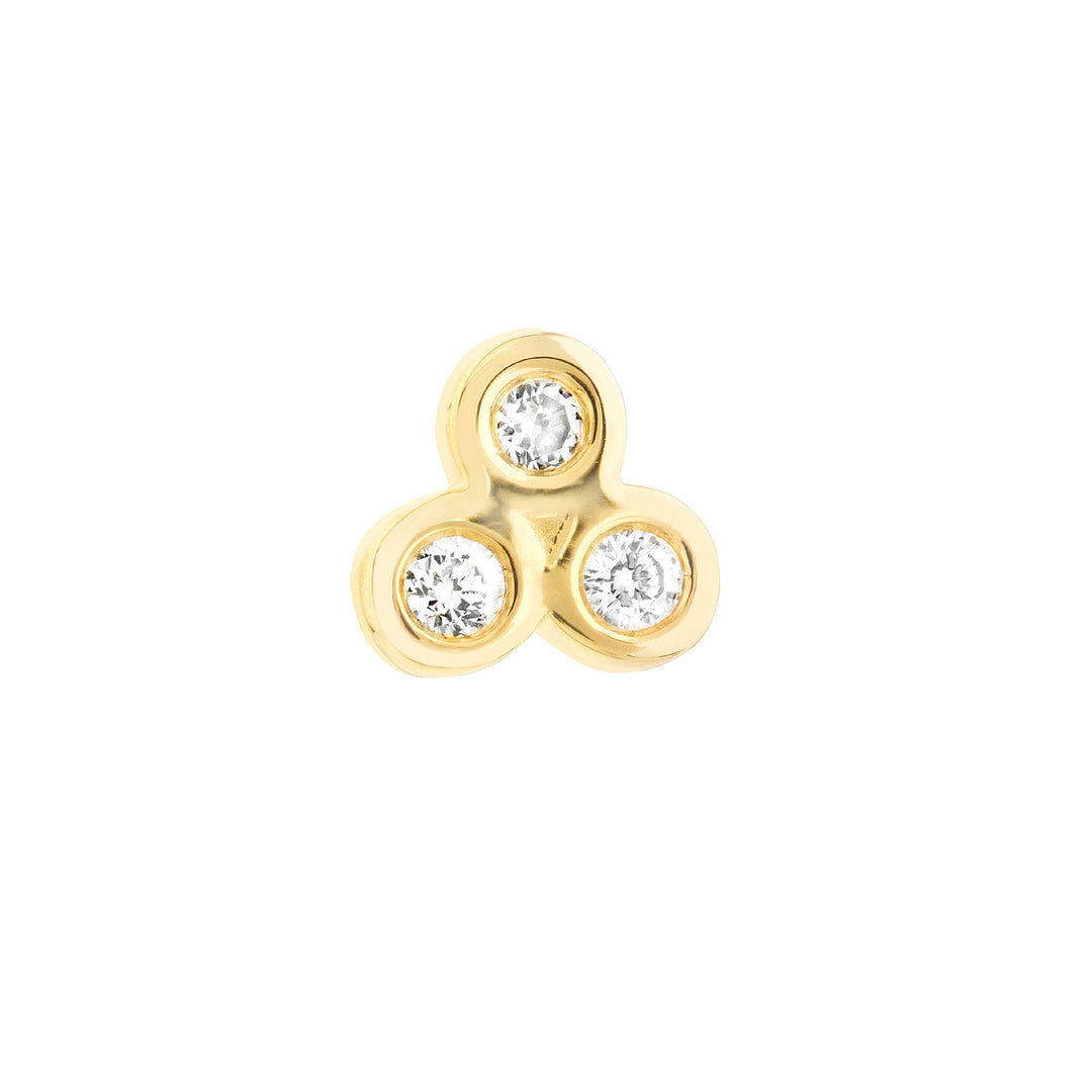 1/10tcw Diamond Trinity Stud Earrings