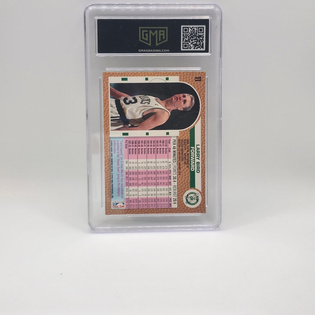 1992 Fleer Larry Bird #11 Boston Celtics HOF Basketball Card GMA 8.5 NM-MT+