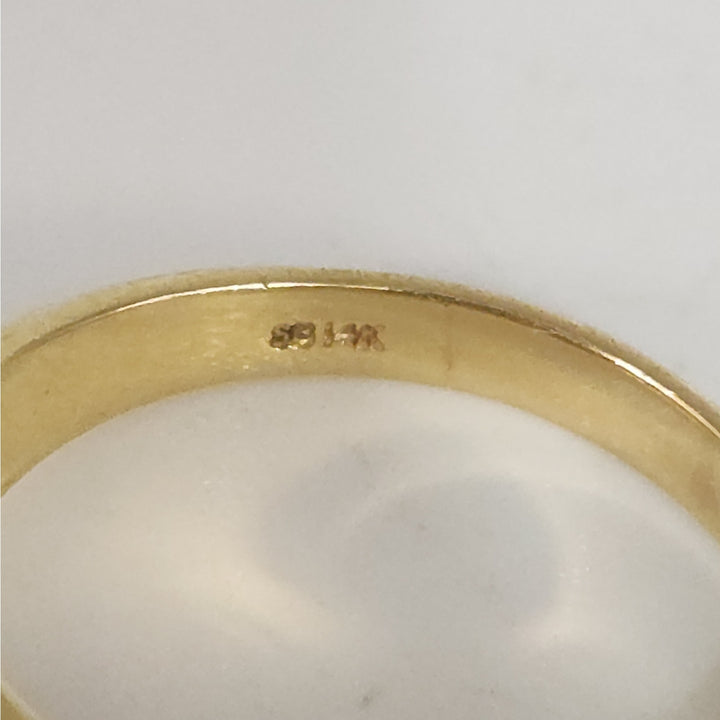 14k Yellow Gold Diamond Ring 0.5 CTW Cluster Knot Design
