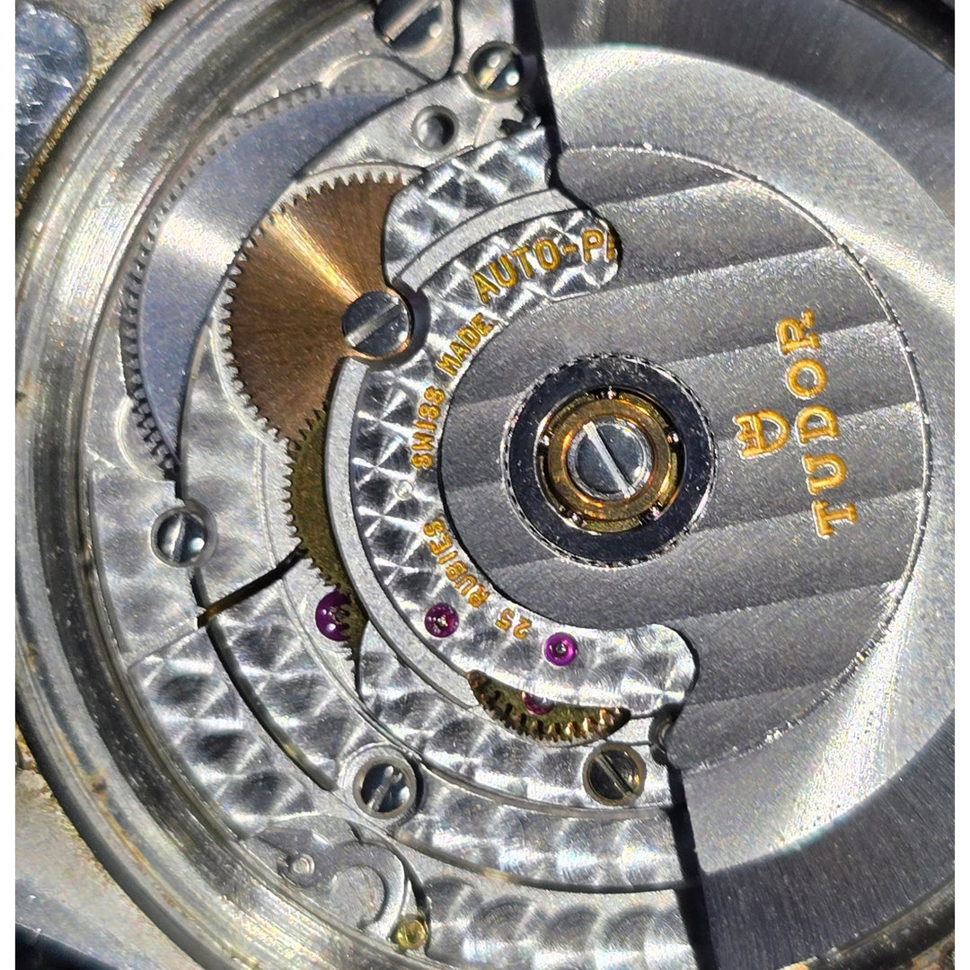 Vintage Tudor Prince Oysterdate 72033 18K Gold Bezel Diamond Dial Circa 1995