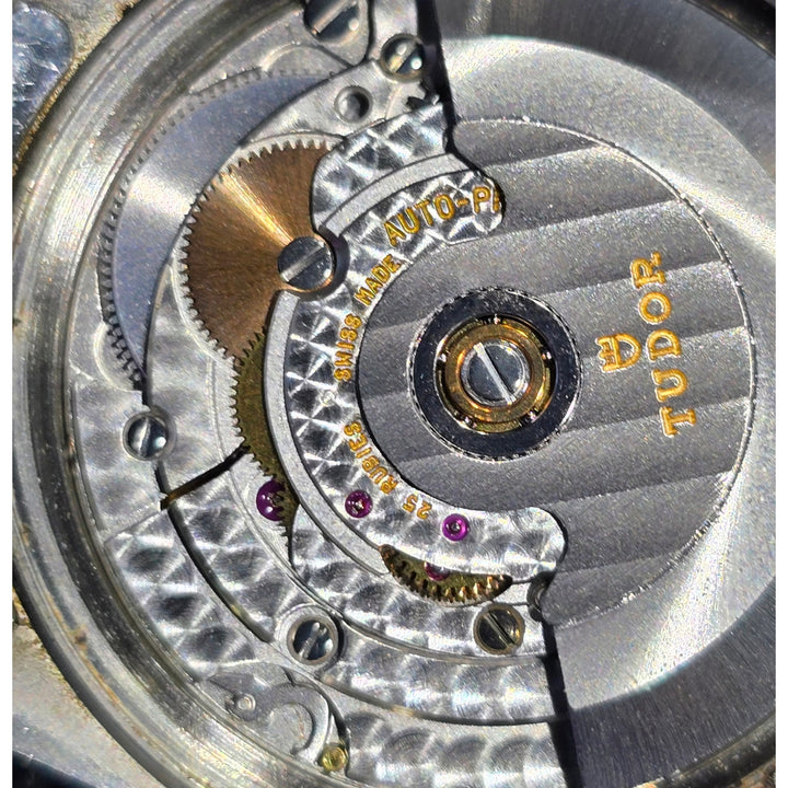 Vintage Tudor Prince Oysterdate 72033 18K Gold Bezel Diamond Dial Circa 1995
