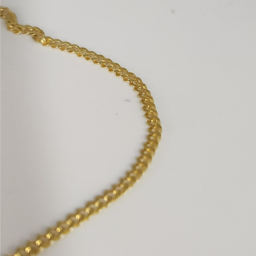 925 sterling Silver Gold -Tone Cuban Link Necklace  24"