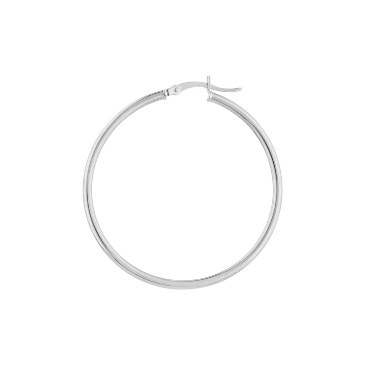 2mm x 40mm Polished Hoop Earrings