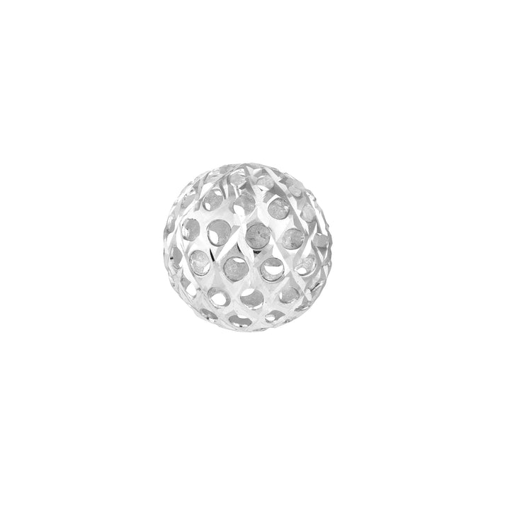 8mm Hollow Laser Ball Stud Earrings