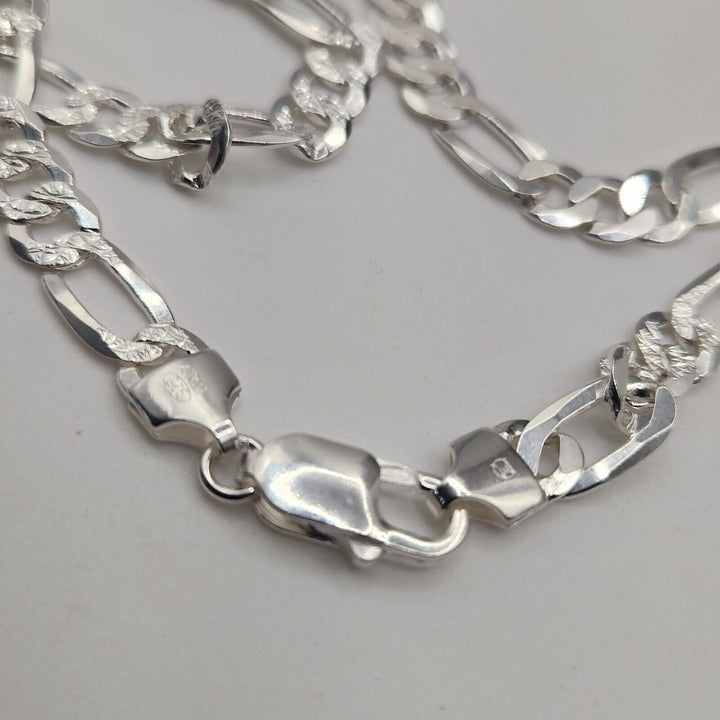 925 Sterling Silver Figaro's Chain Necklace 20"A