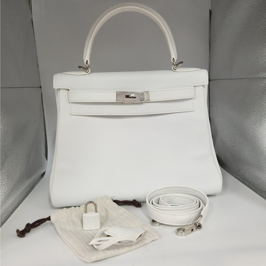 Hermes Kelly 28 , 2019 Togo Leather With Palladium Hardware Timeless Classic Bag