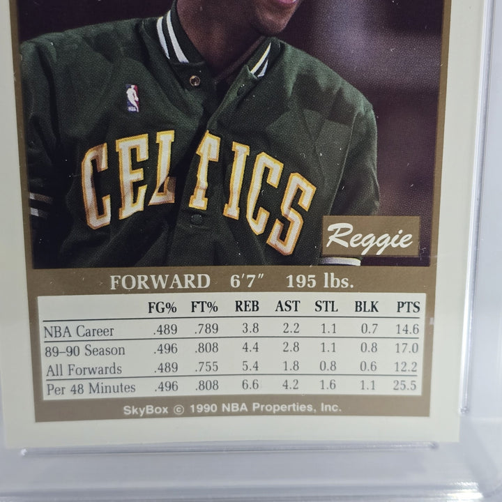 1990-91 SkyBox Reggie Lewis #18 GMA 7 NEAR MINT! Boston Celtics B2