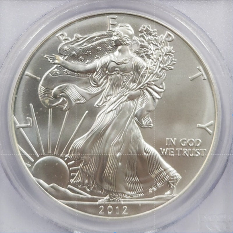2012-S American Silver Eagle First Strike San Francisco John Mercanti PCGS MS70