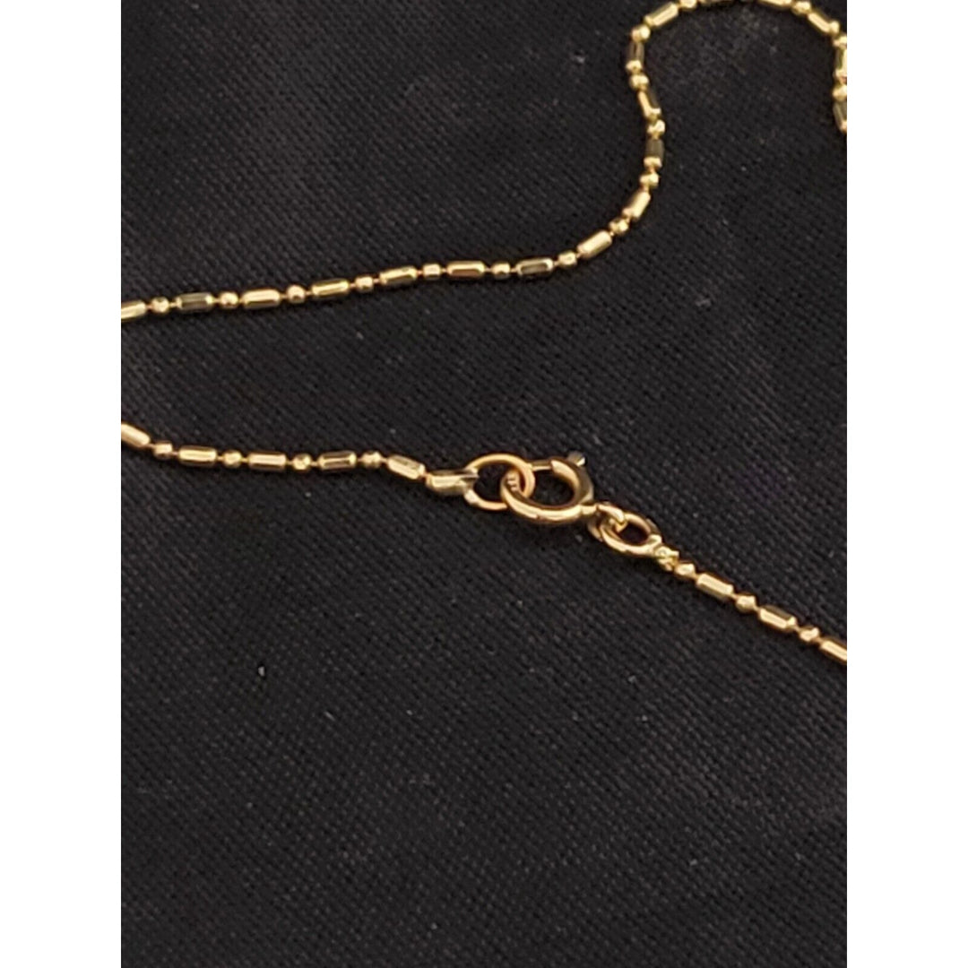 14k Gold Dot Chain Necklace 16in With 1.7g Of Gold