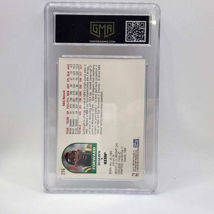 1992 NBA Hoops Shawn Kemp #216 GMA 9 MINT Seattle SuperSonics Basketball Card