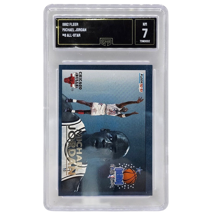 1992 Fleer Michael Jordan #6 All-Star Chicago Bulls GMA 7 NM Graded Sports Card